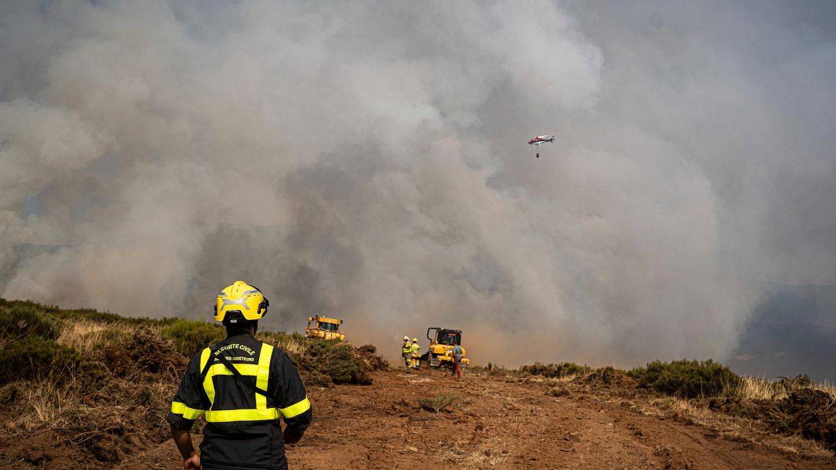 Aerial Footage Reveals Scale of La Mierla Wildfire in Central Spain