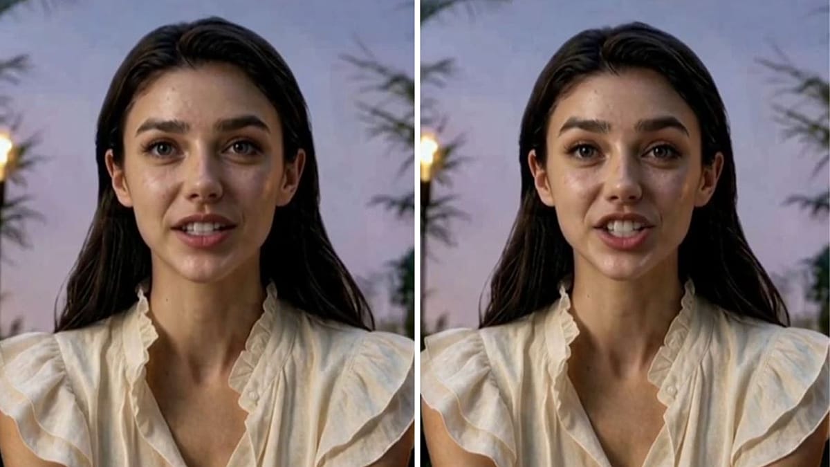 AI actress Tilly Norwood's interview glitch goes viral, raising questions about synthetic performers