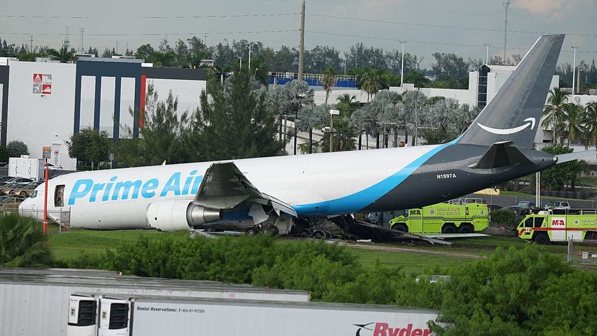 Amazon cargo jet crashes off Miami runway, killing five
