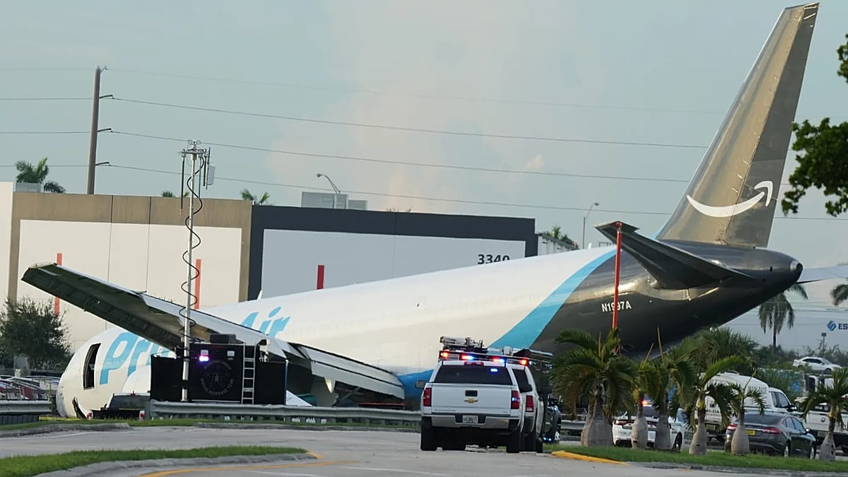 Amazon cargo plane crashes off Miami runway, killing five