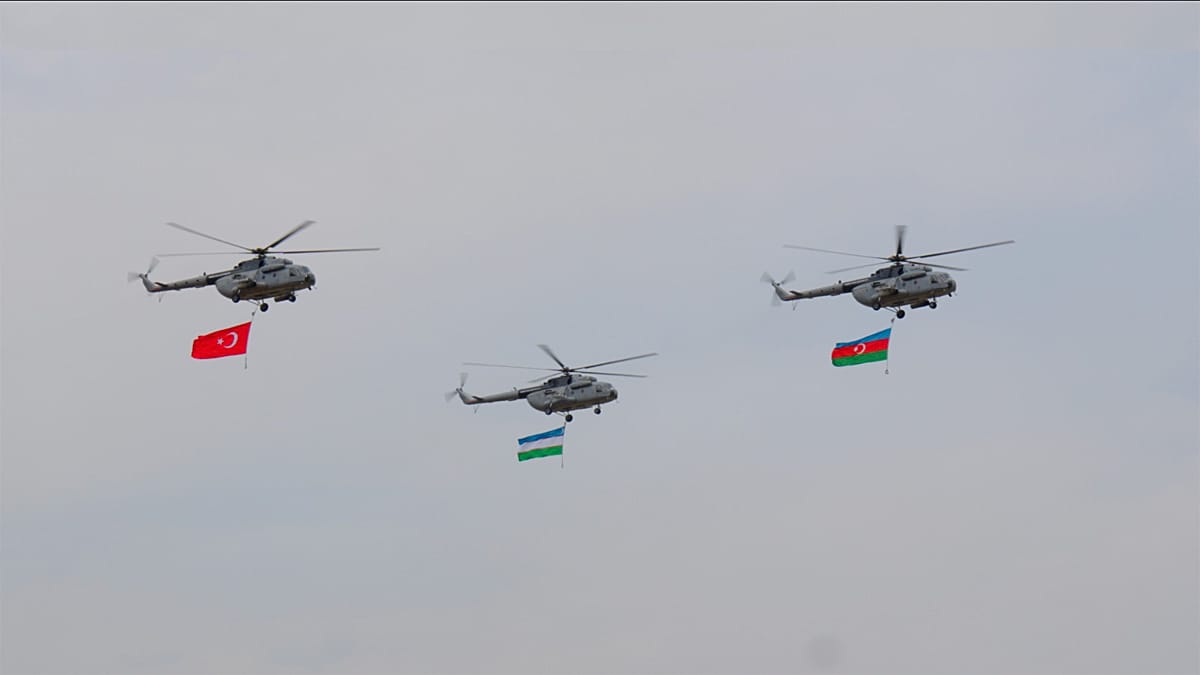 Azerbaijan, Turkey, Uzbekistan debut joint military drills in Karabakh