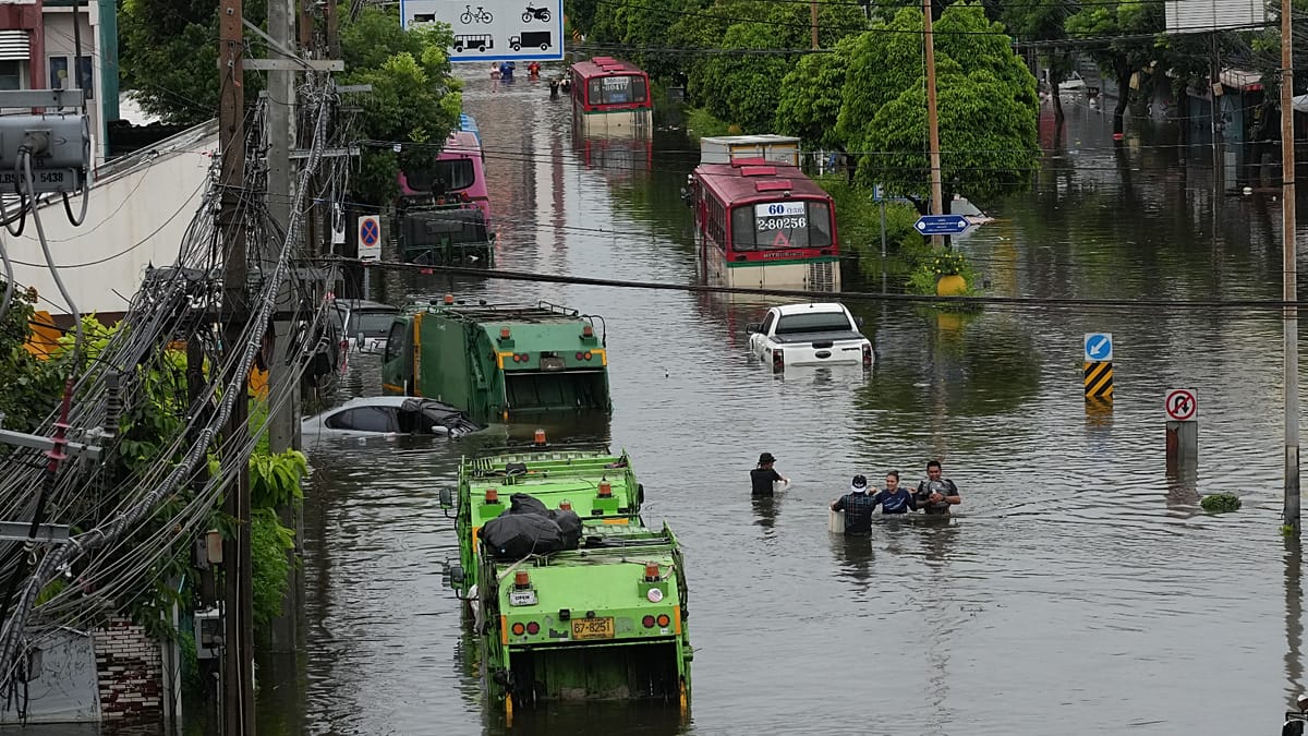 Bangkok's streets turn to canals as heavy rains trigger citywide flooding