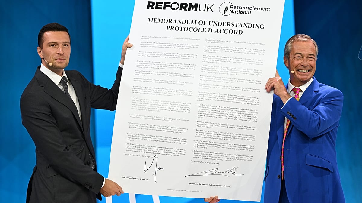 Bardella and Farage sign pact to end Channel crossings