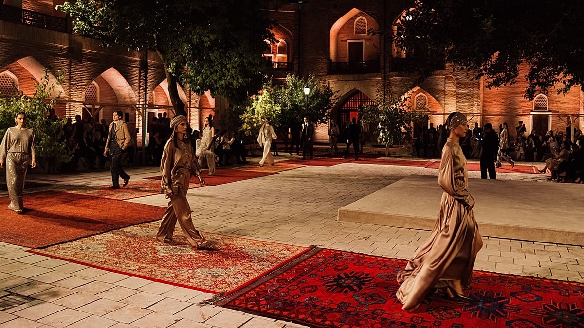Brunello Cucinelli stages runway show inside a 19th-century Tashkent madrasah