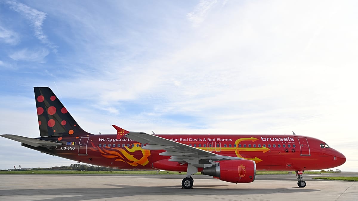 Brussels Airlines Paints Plane in Belgian Colors for Spain Routes Ahead of World Cup Clash