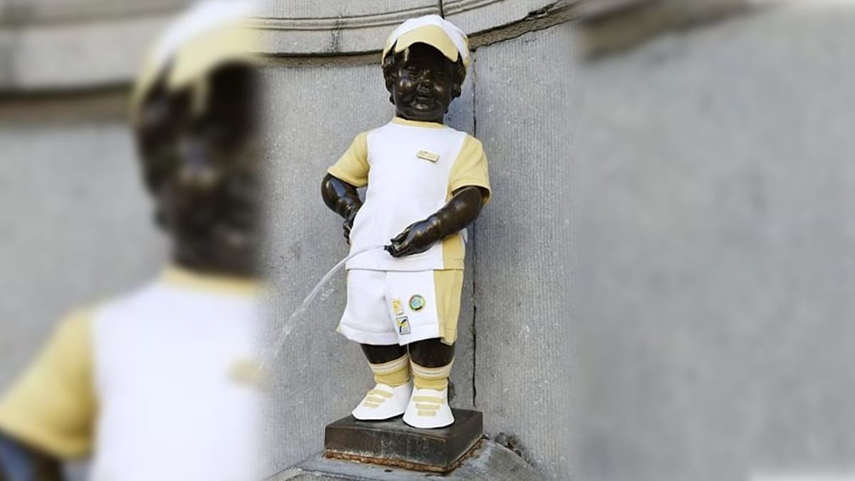 Brussels' Manneken-Pis Dons Sportswear for World Fair Play Day