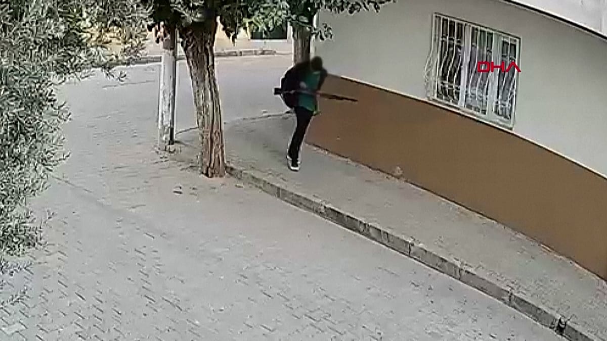 CCTV shows gunman in Manisa school shooting that injured eight