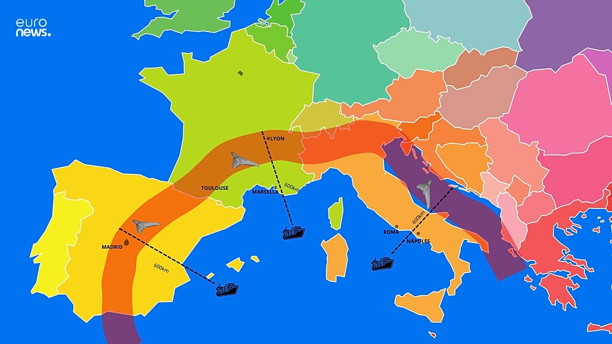 CIA warns of Russian drone strikes on southern Europe via merchant ships