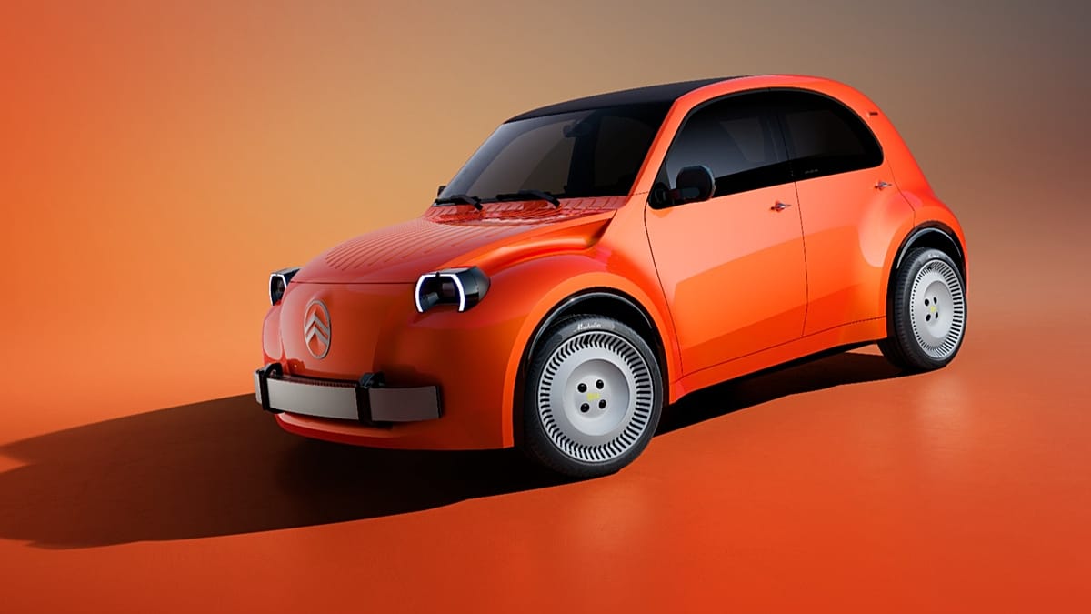 Citroën's 2CV returns as an electric city car at the Paris Motor Show