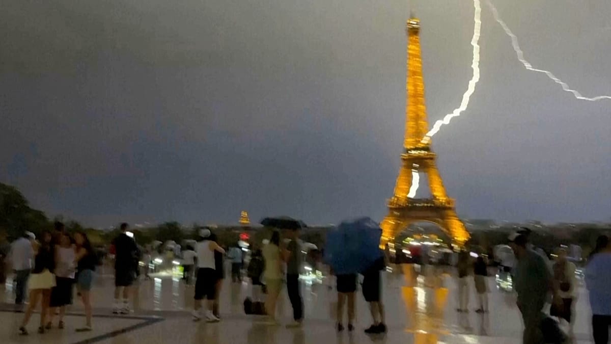 Eiffel Tower Struck by Lightning as Severe Storm Hits Paris
