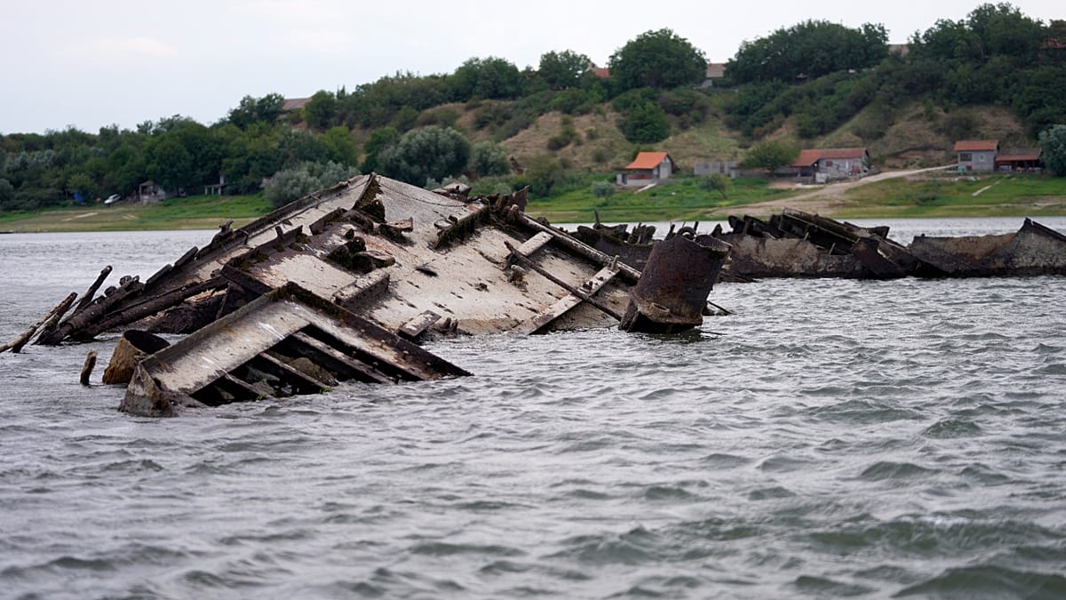 EU funds removal of Nazi warships from Danube as drought exposes wrecks