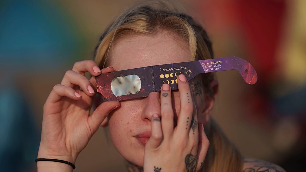 Europe's solar eclipse: the best images from Spain to St. Petersburg