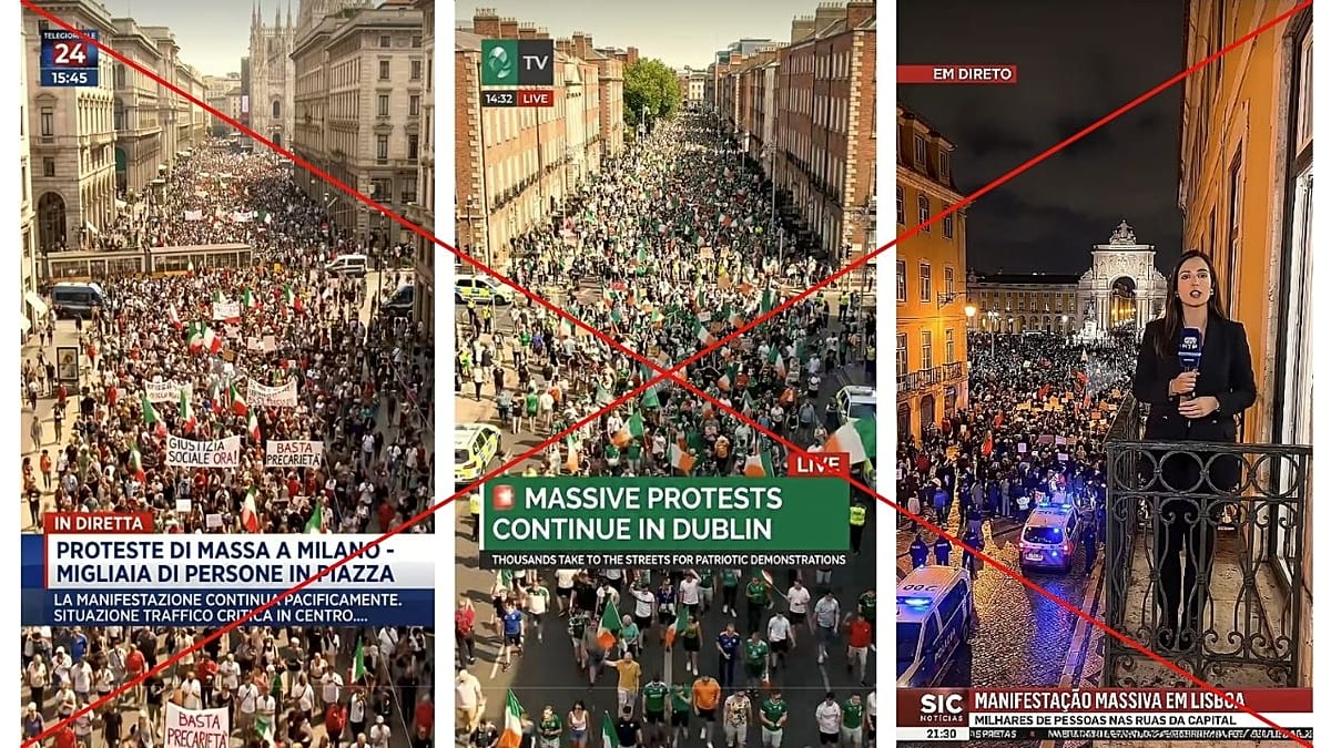 Fake AI protest videos targeting far-right sentiment spread across Europe