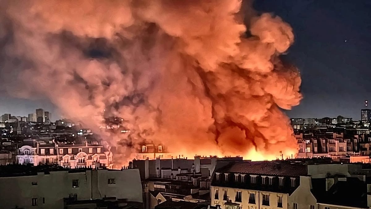 Fire destroys Paris's oldest covered market, Marché des Enfants Rouges