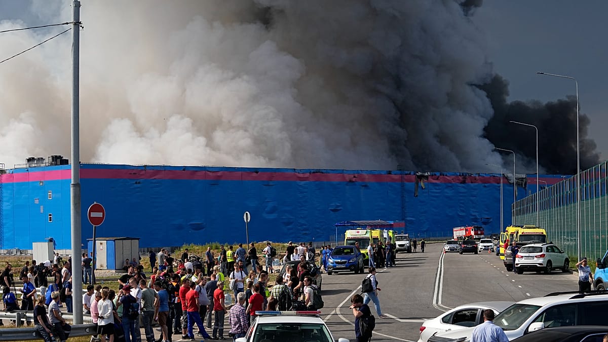 Fire near St Petersburg as Ukraine widens drone strikes on Ozon warehouses