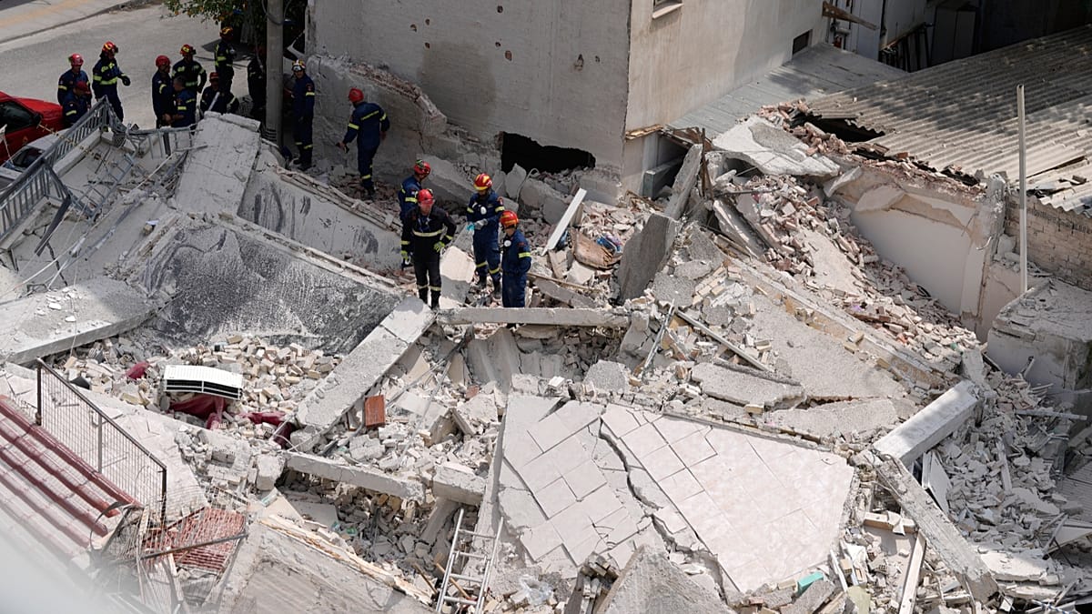 Four Trapped After Apartment Block Collapses in Central Athens