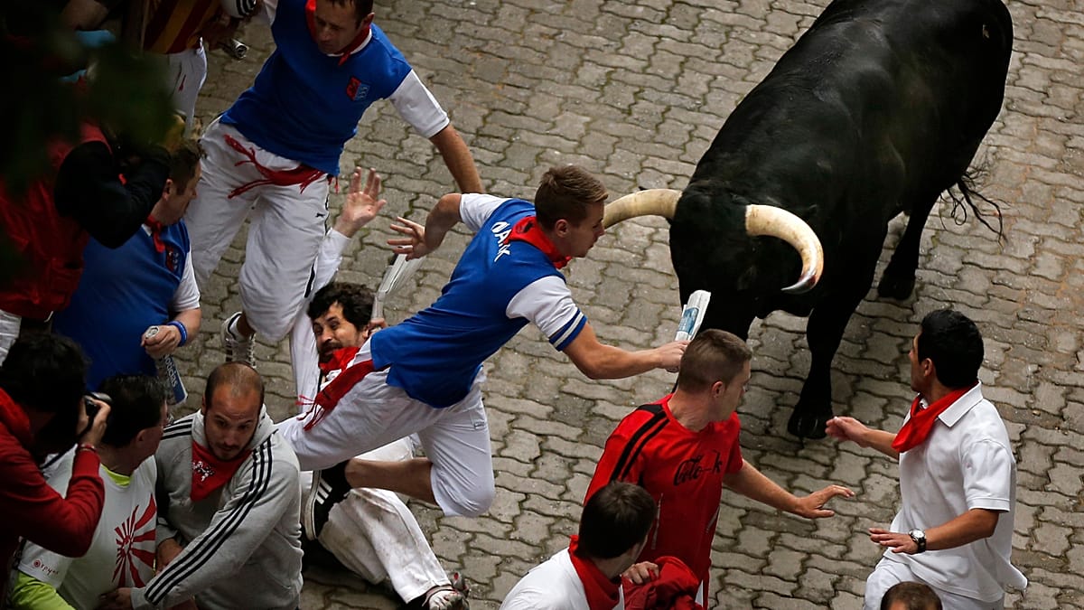 Fourth San Fermín Bull Run in Pamplona Leaves Nine Injured