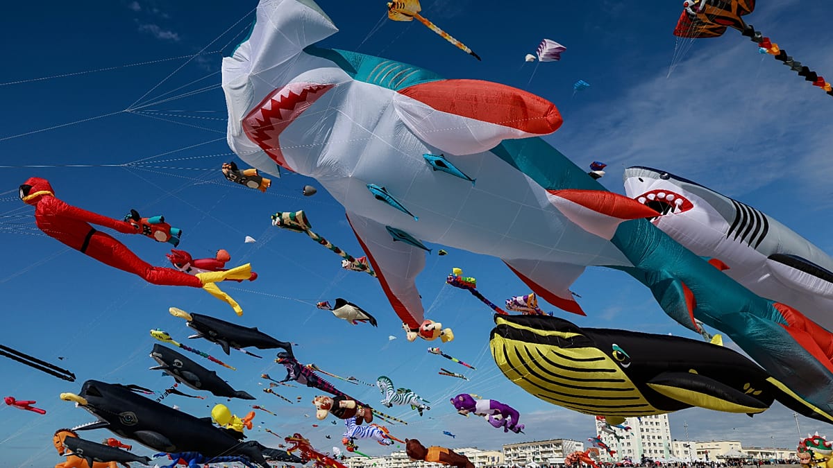 Giant Dragon and Octopus Kites Fill Danish Skies at Fano Festival