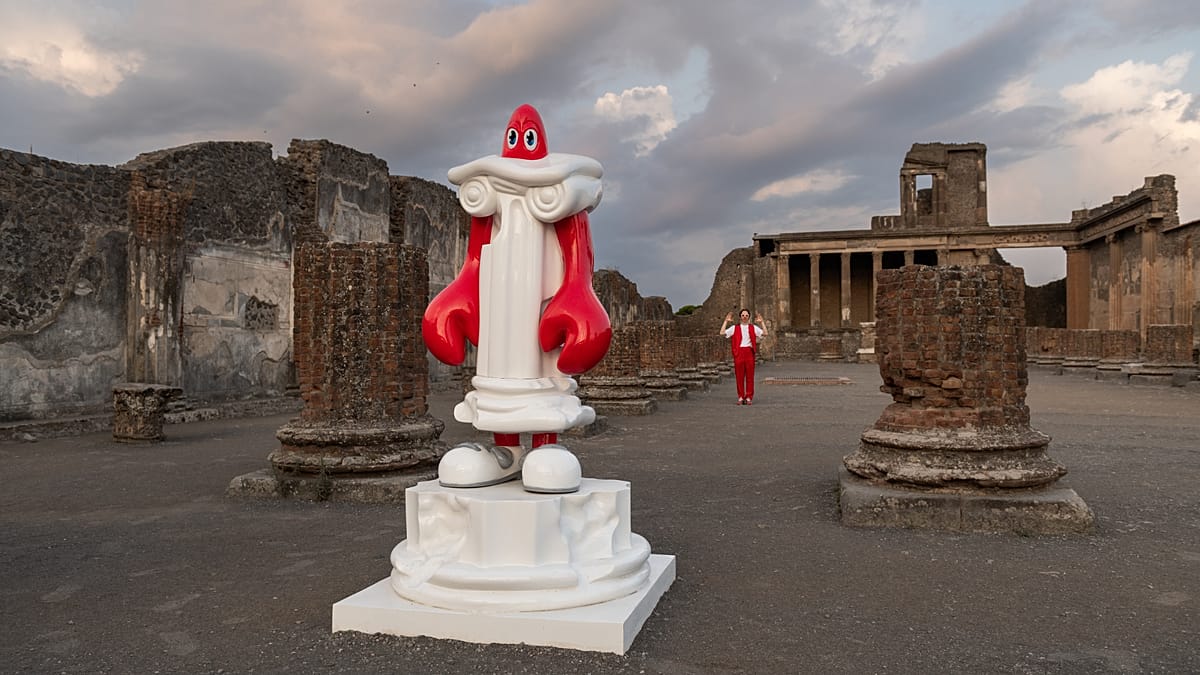 Giant Lobsters Invade Pompeii in Philip Colbert's Largest Art Installation