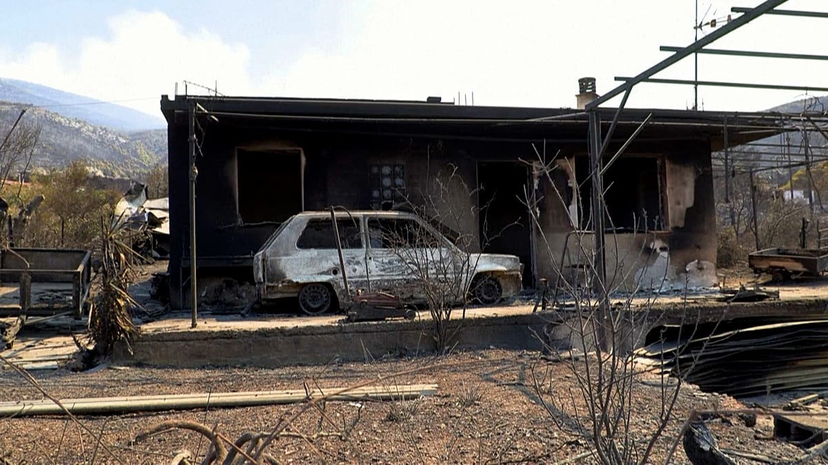 Greek wildfires devastate Porto Germeno as death toll rises