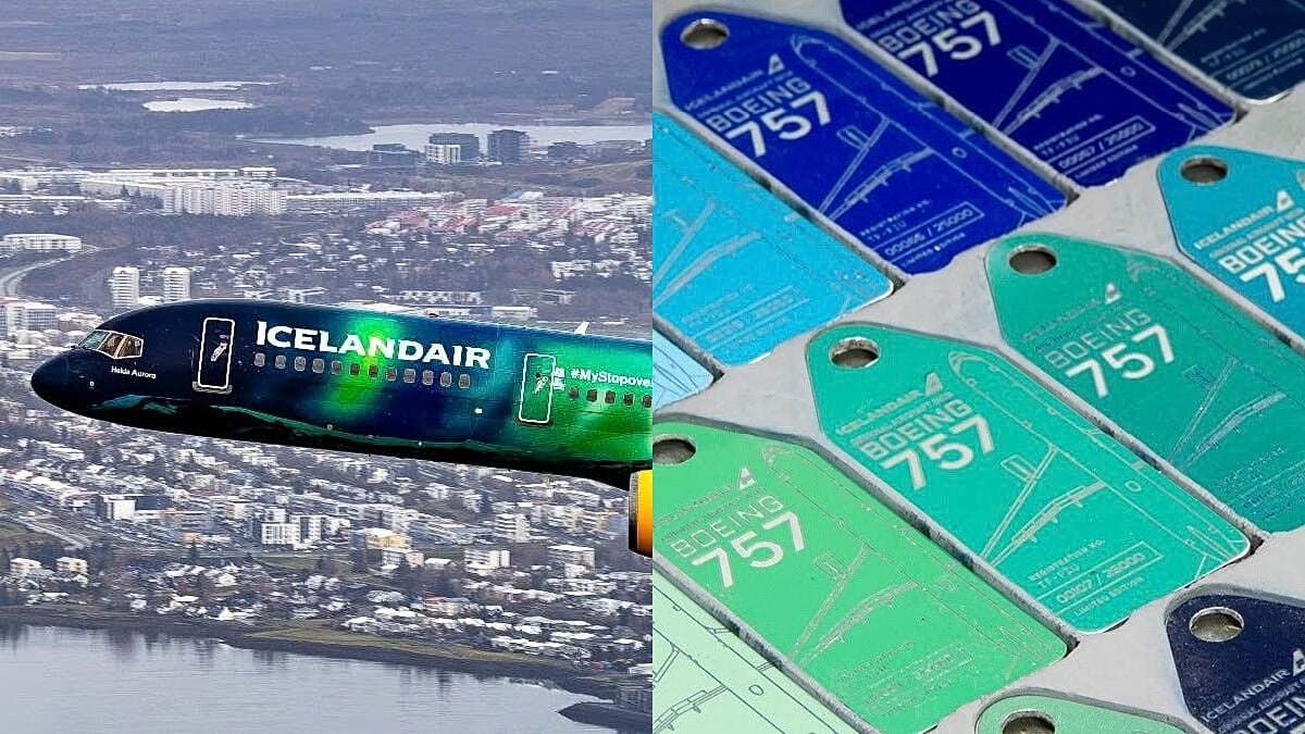 Icelandair turns retired Northern Lights jet into collectible keychains
