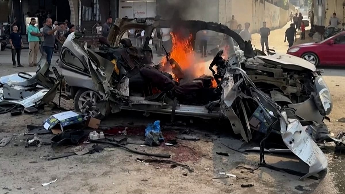 Israeli airstrike in Gaza City kills two Hamas engineers, wounds 13