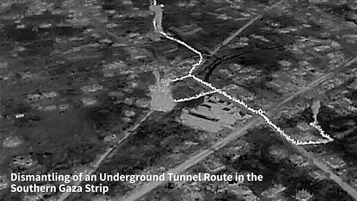 Israeli military releases footage of Gaza tunnel demolition