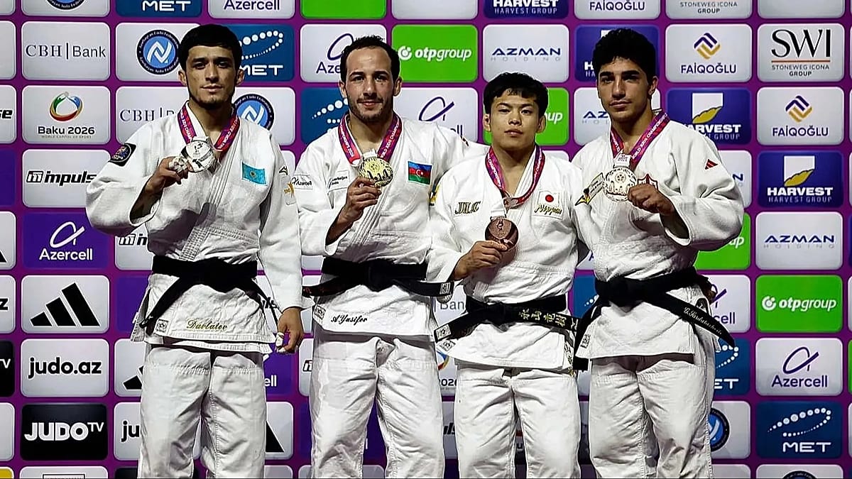 Koga and Yusifov win gold on opening day at Baku judo worlds