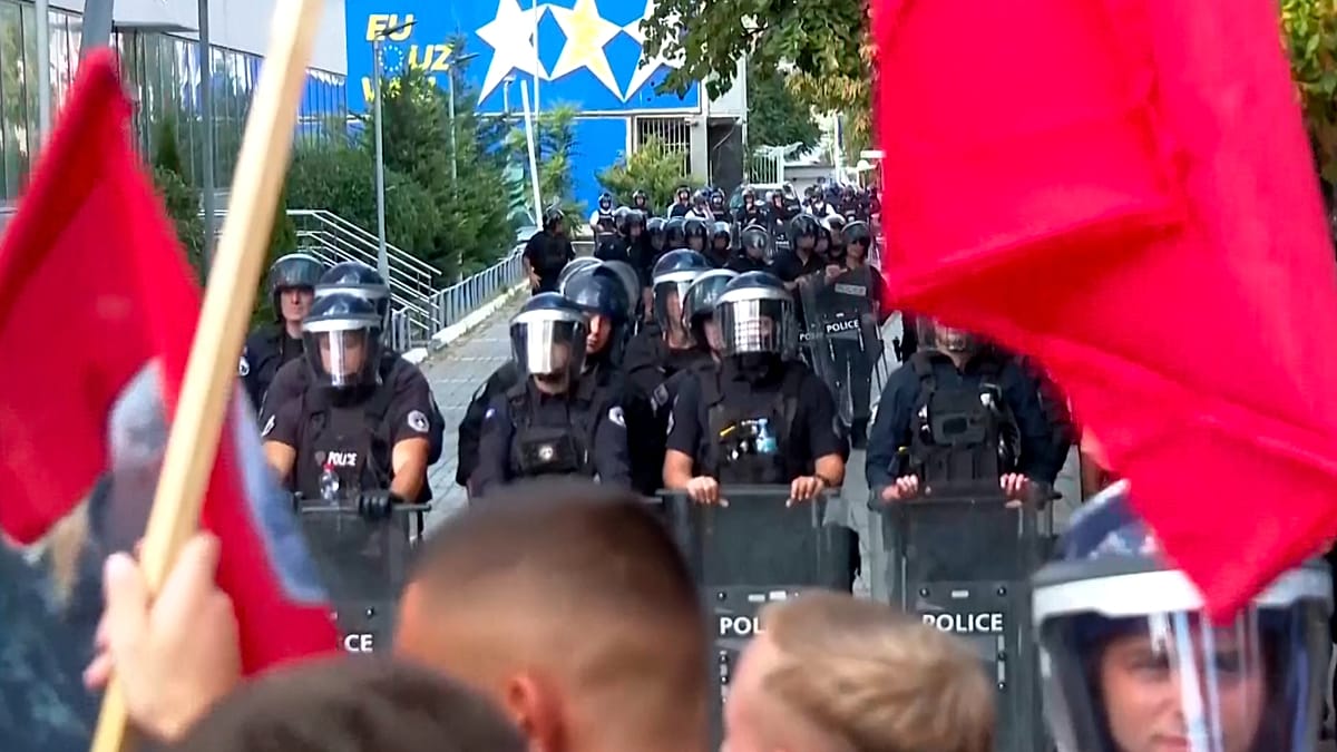 Kosovo war crimes verdict sparks protests outside EU mission