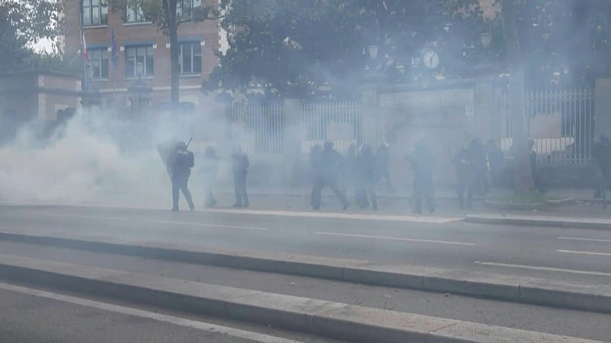 Lyon police use tear gas to break up banned protest near university
