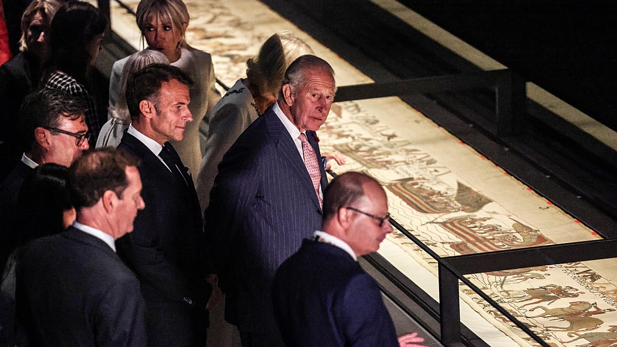 Macron and King Charles celebrate Franco-British bond at Bayeux Tapestry viewing