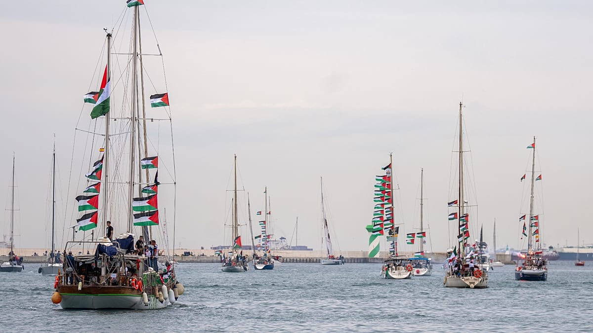Major Civilian Flotilla Sets Sail for Gaza, Braces for Israeli Interception