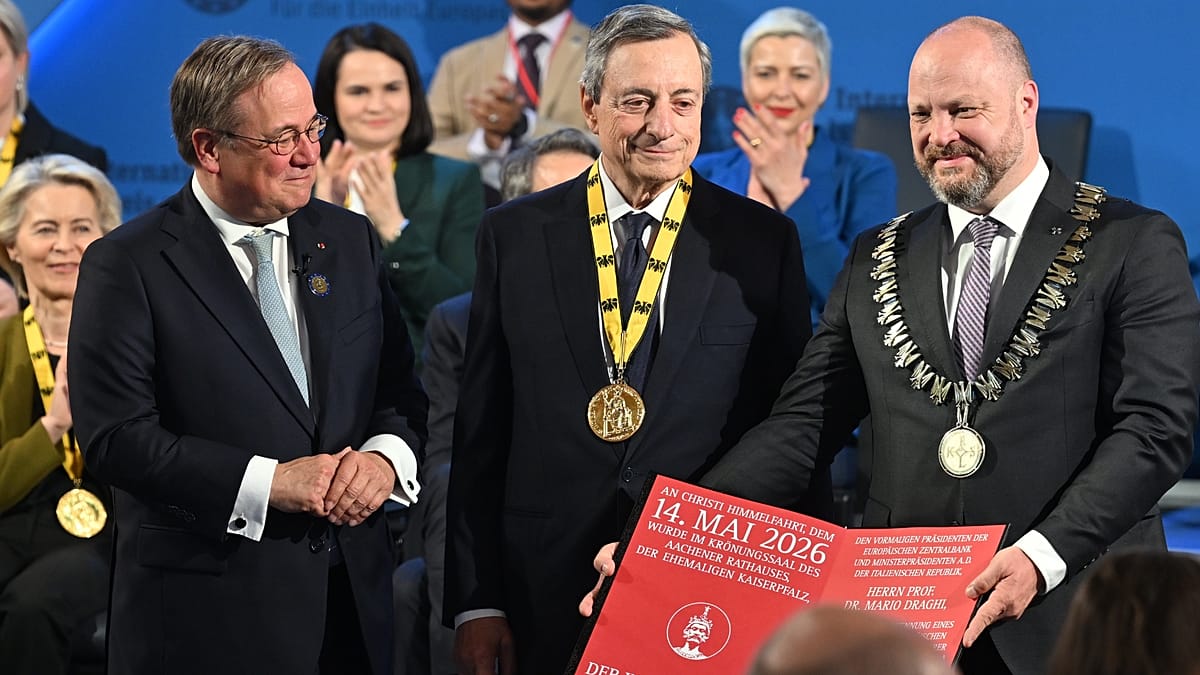 Mario Draghi Awarded 2026 Charlemagne Prize for Eurozone Leadership