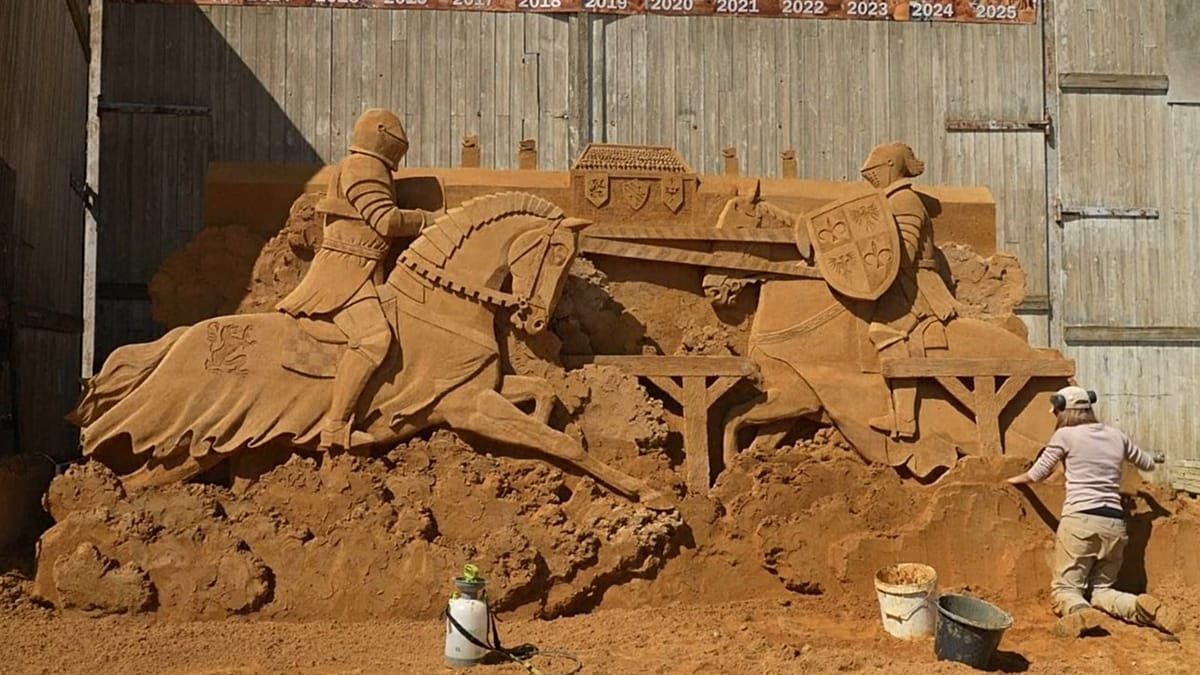 Medieval Knights and Dragons Rise from Danish Sands at Hundested Festival