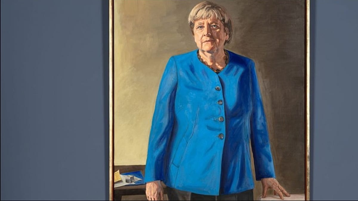 Merkel portrait draws nostalgic crowds at Berlin's Bode Museum
