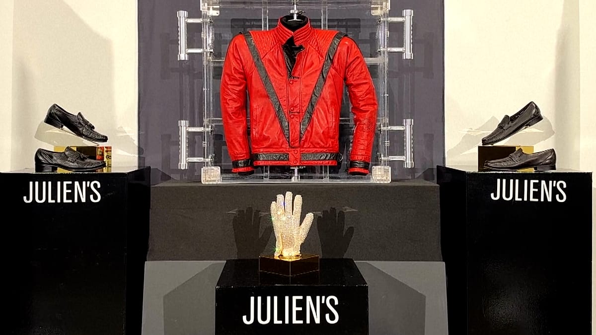 Michael Jackson's Thriller jacket and glove head to Abu Dhabi auction