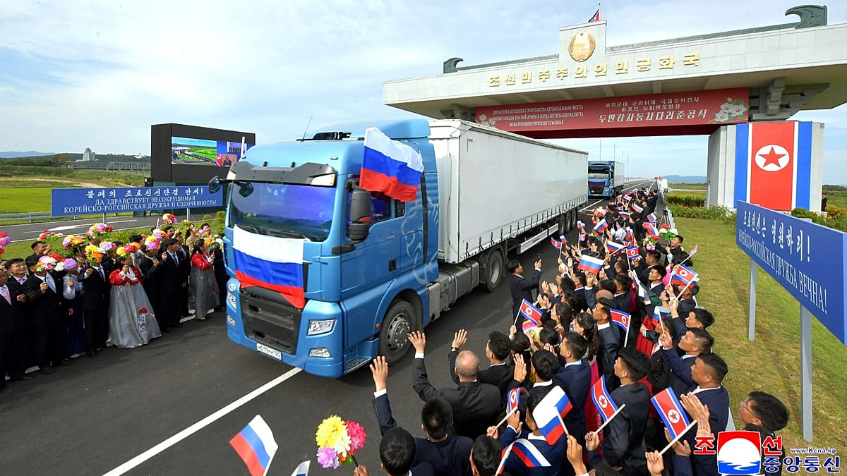 North Korea hails first road bridge to Russia as ties deepen