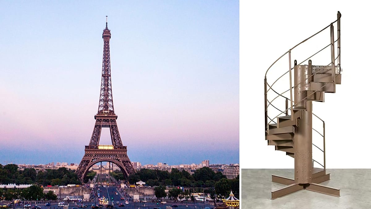 Original Eiffel Tower Staircase Section to Auction in Paris