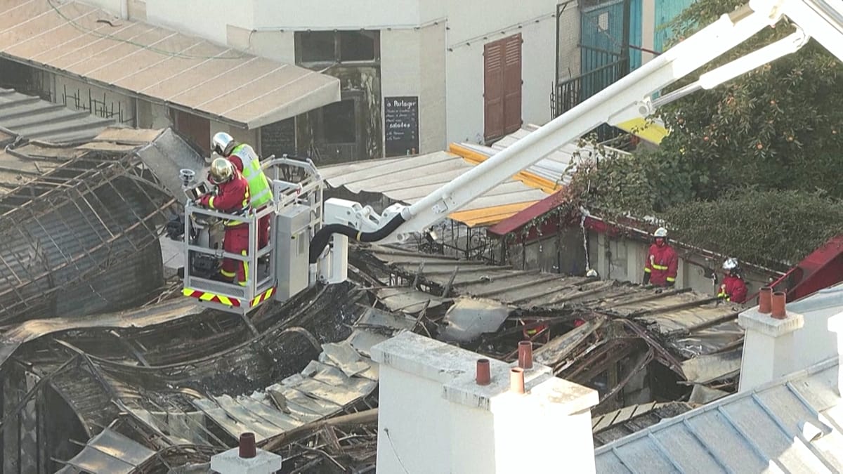 Overnight blaze devastates Paris's oldest covered market in the Marais