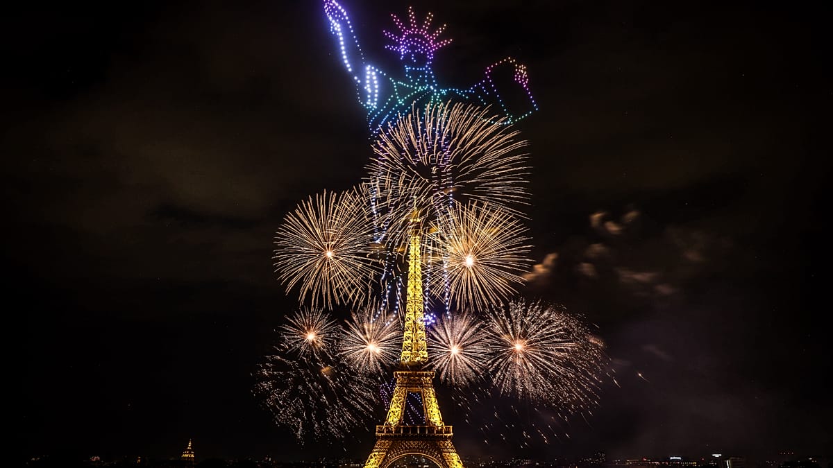 Paris Pre-Bastille Day Drone and Fireworks Show Honors 2016 Nice Attack Victims