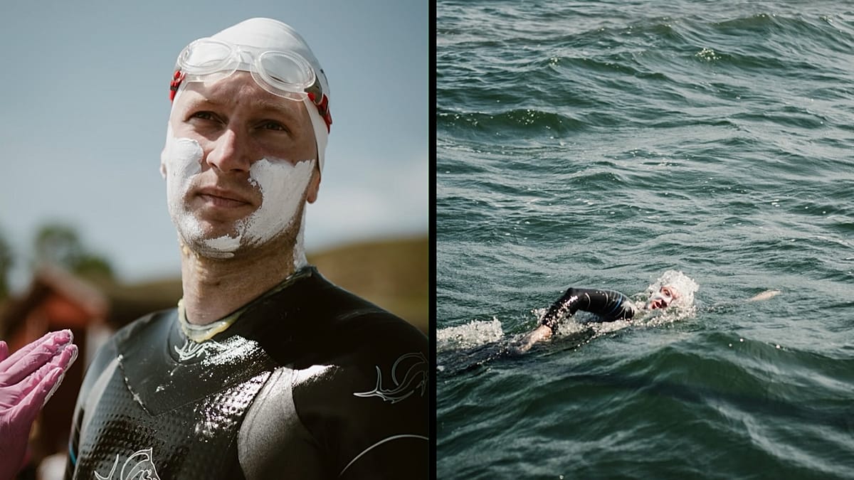 Polish swimmer completes first Baltic crossing from Sweden in 55 hours