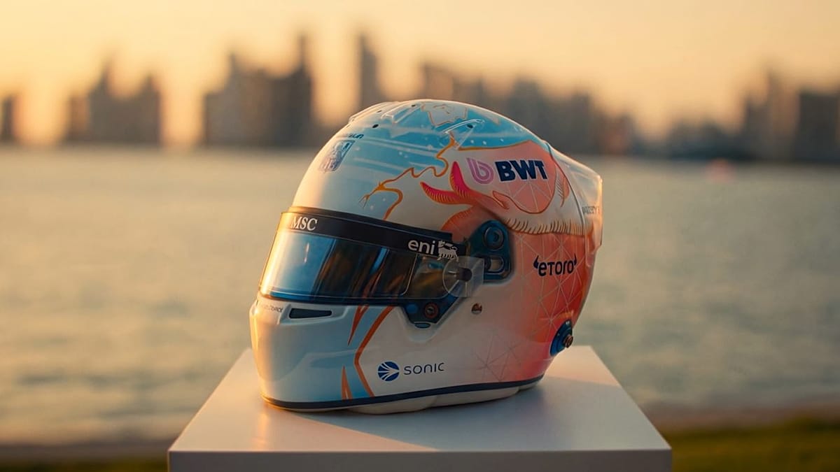 Qatari artist Ghada Al Suwaidi designs Pierre Gasly's helmet for Canadian Grand Prix