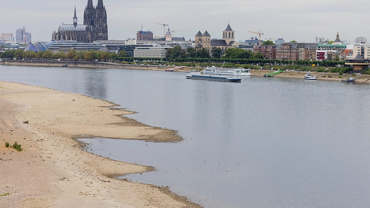 Rhine hits record low as drought tightens grip on German waterways
