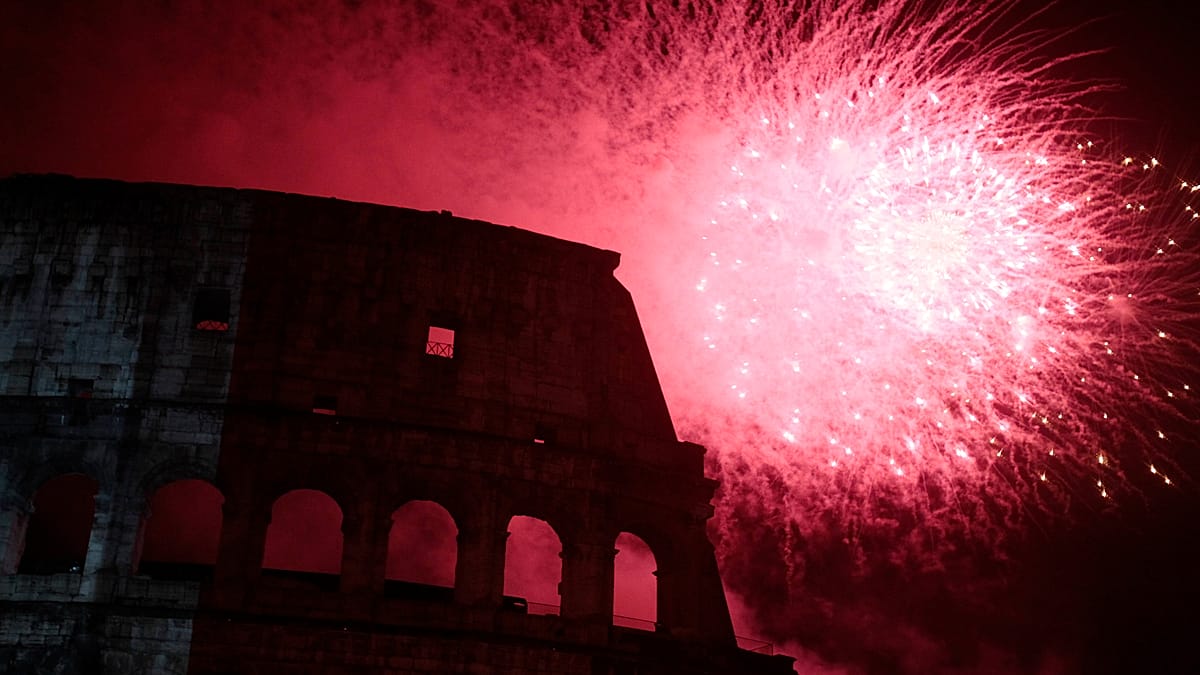 Rome's Colosseum lights up pink for breast cancer awareness