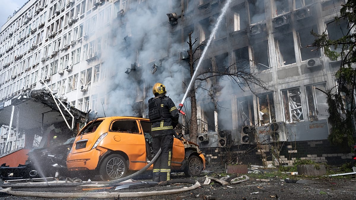 Russian drone barrage kills two in Kyiv ahead of Zelenskyy's UN address