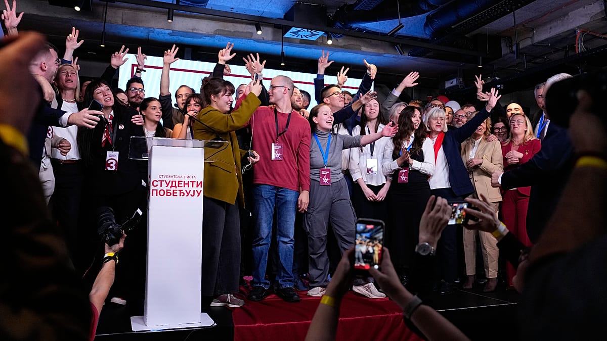 Serbia's student movement wins landslide, ending Vučić era