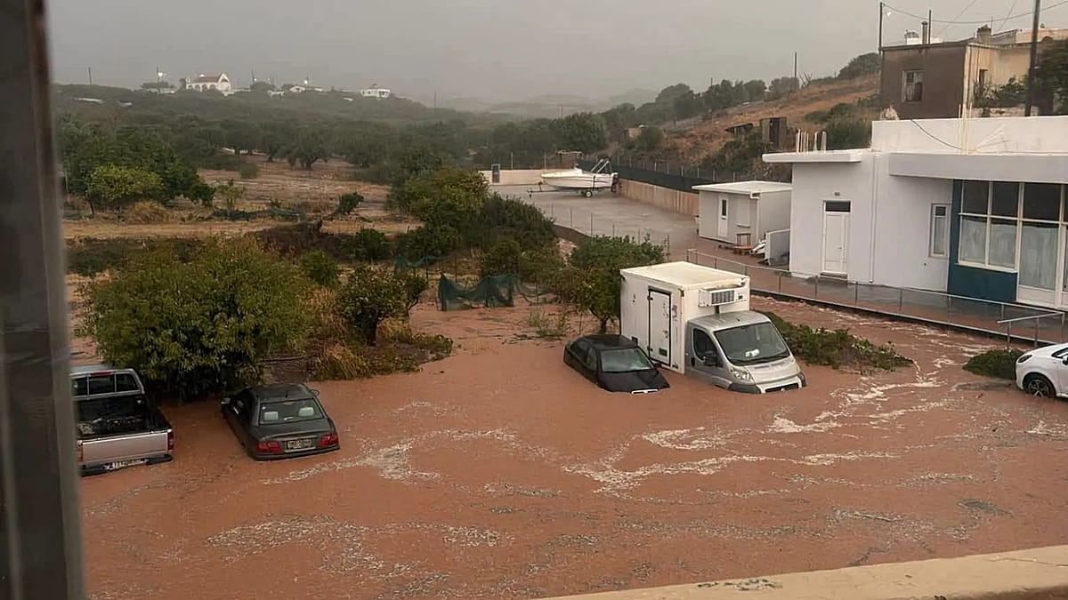 Severe storm batters Crete with floods, landslides and power outages