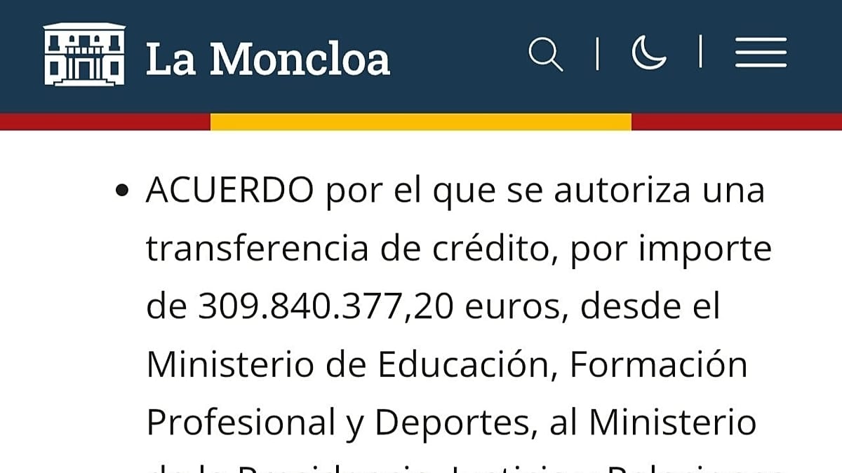 Spain Diverts €310 Million from Education to Cover Presidency Staff Pay