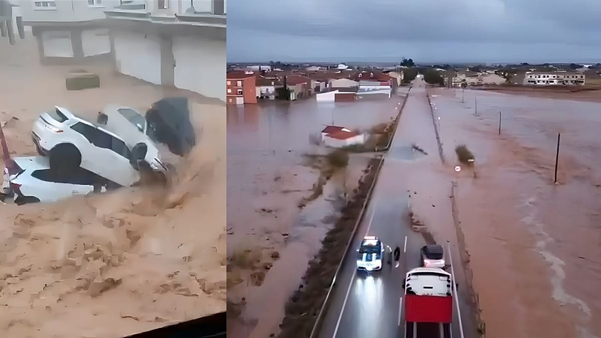 Spain floods kill 102-year-old woman as storms sweep the country