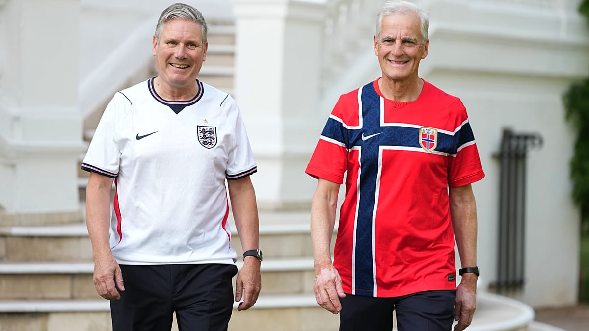 Starmer and Støre Sport National Team Shirts at NATO Summit Ahead of World Cup Quarterfinal